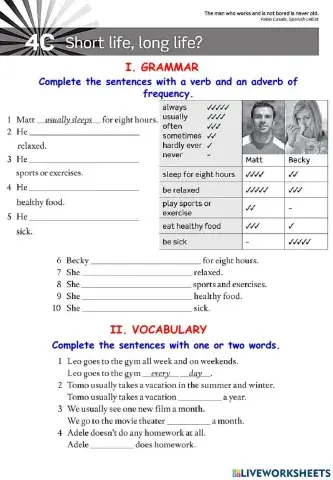 Unit 4C: Short life, long life?