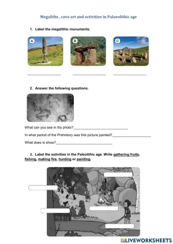 Megaliths and cave art