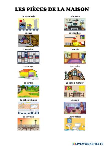 Les pièces de la maison