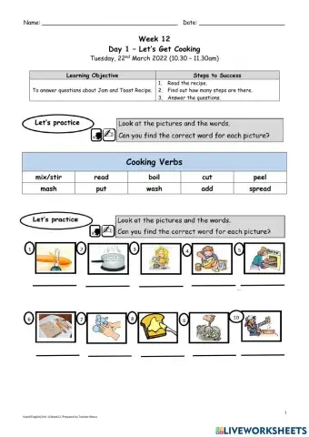 Day 1 - Let's get cooking