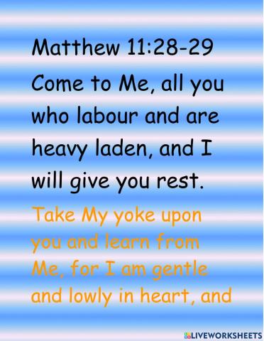Matthew 11:28-29