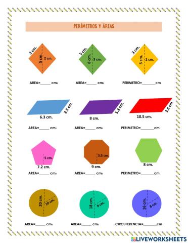 Áreas y perímetros