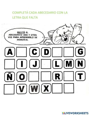 Tarea abecedario