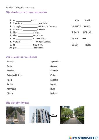 Colega 3 unidades 1 y 2