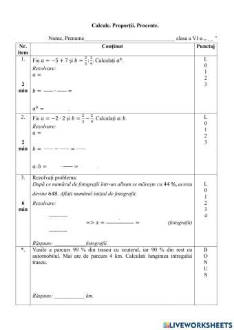 Procente.Calcule-Pragatire examen