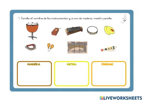 Instrumentos de percusión