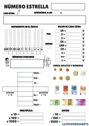 Número estrella 4º