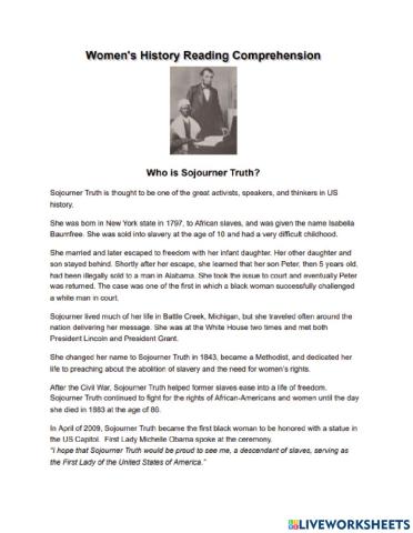 Sojourner truth - Williamson