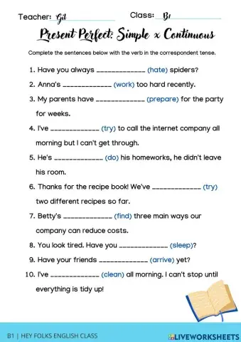 Present Perfect Continuous