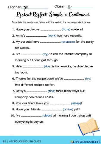 Present Perfect Continuous