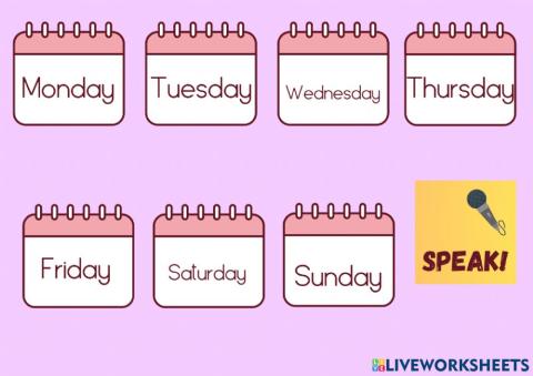 Days of the week