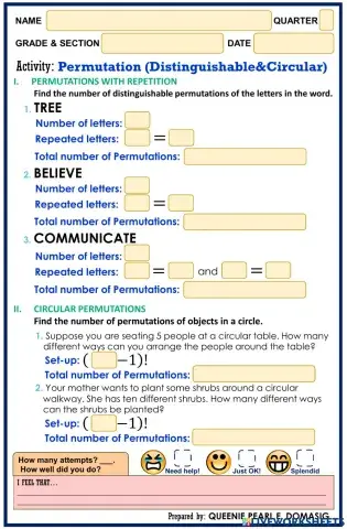 Permutations (Distinguishable&Circular)