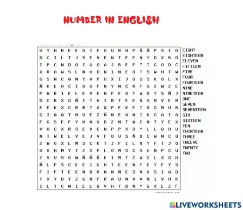 Number in English