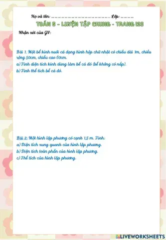 Toán 5 - Luyện tập chung - Trang 128