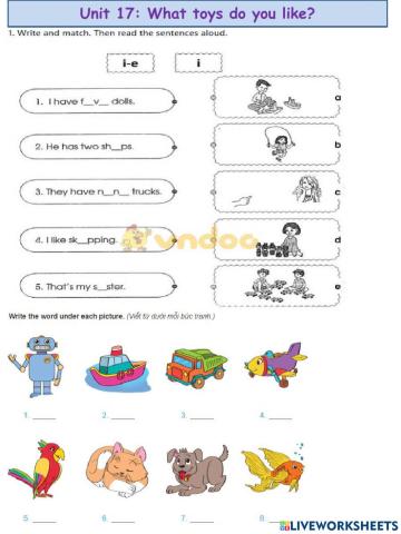 Grade 3 unit 17 What toys do you like?