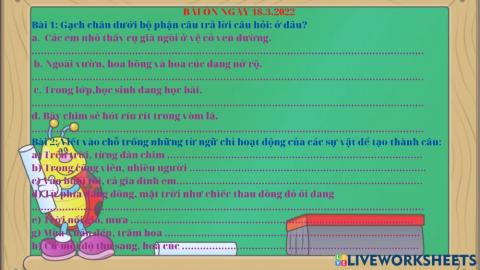 Ôn Tv ngày 18.3.2022