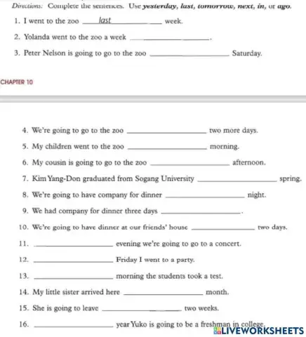 Chapter 10 -EXERCISE 17