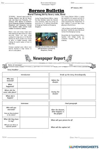 Newspaper Report