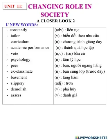 Enhlish 9- uit 11- a closer look 2