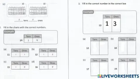 Tens and Ones up to 20
