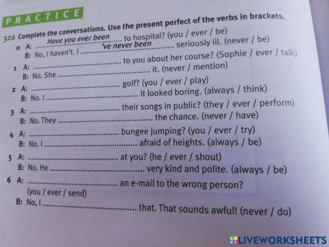 Present Perfect with ever