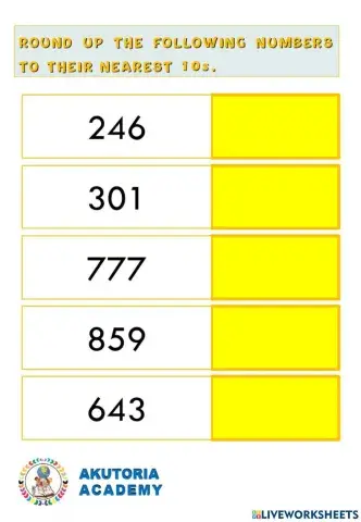 Estmation and Rounding up