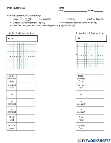 Linear Equations WS