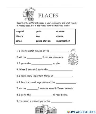 Places in a community