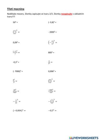 Třetí mocnina1