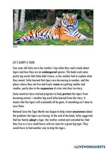 Let's adopt a tiger