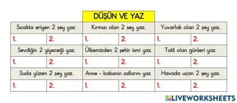 Düşün ve Yaz