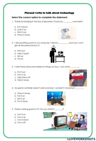 Phrasal verbs for technology