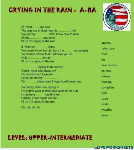 Crying in the rain - upper intermediate