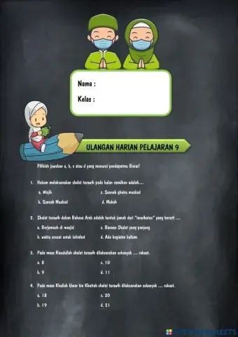 Ulangan harian pelajaran 9