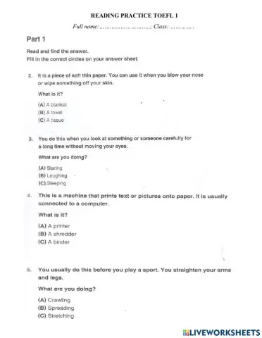 Reading toefl practice 1