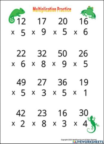 Multiplication Year 3