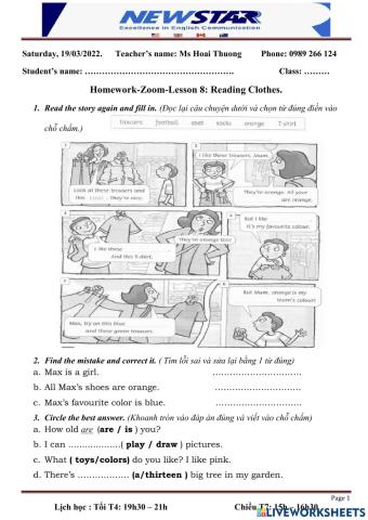 HW Reading.G2