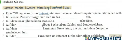 B 1.1. Lektion 5 Wortschatz Wiederholung