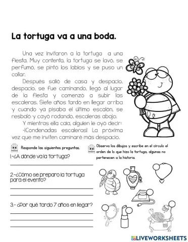 La tortuga va a una boda