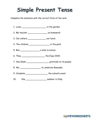 Simple present tense