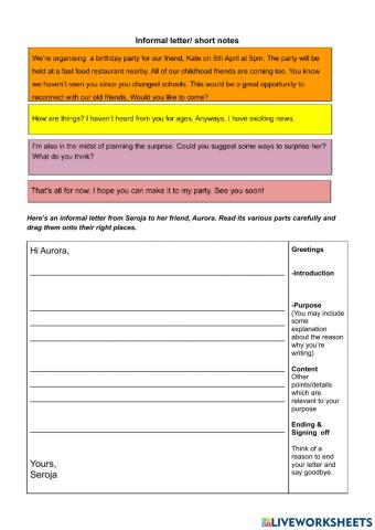 Informal letter