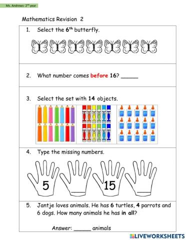 Mathematics Revision Worksheet 2