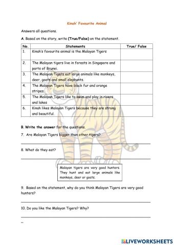 Kinah's Favourite Animal