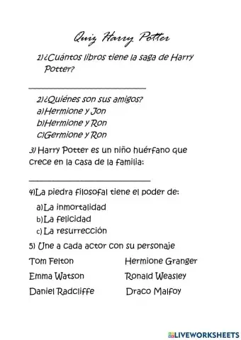 Quiz: Harry Potter