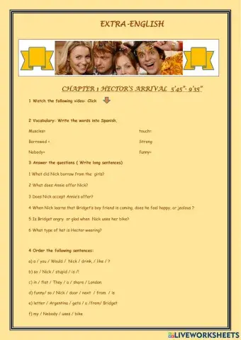 Extra English  Hector's Arrival Chapter 1 minutes 5'35--9'35-