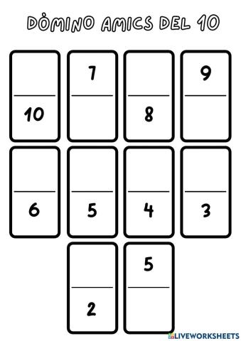 Dòmino amics del 10 i del 12
