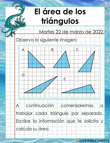 Área de los triángulos