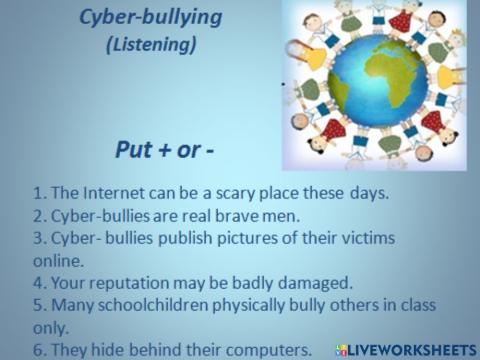 Cyber-bullying. Listening