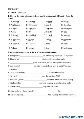 De cuong anh 7 giua ki 2