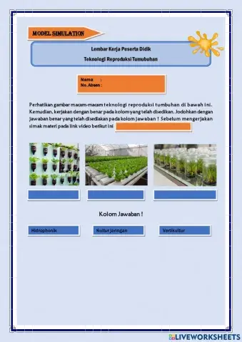 LKPD Simulation and Research activity-Konservasi dan Pemuliaan Tanaman